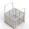 Anysizebasket Rectangular Wire Mesh Basket: 6Lx6Wx4H, 304 SS, 3/16 Rod Frame, Stacking Handles, Mesh: 4 x .063 TMT-060060040-A04S - alternate 1